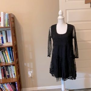 Black lace Christina V tunic.